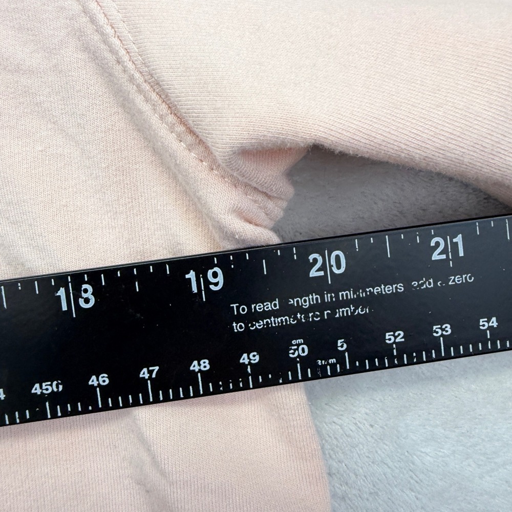 Karl Lagerfeld Blush Pink Embellished Sunglasses Logo Hoodie Sweatshirt M NWOT - Picture 5 of 13